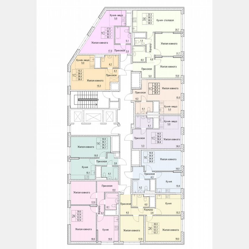 Квартира-студия, 30,1 м², 20/25 эт.