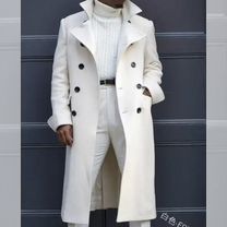 Белое пальто мужское