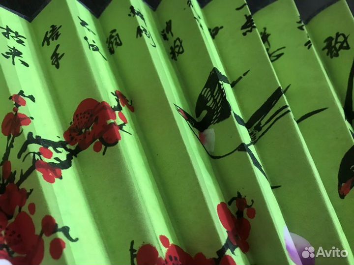 Веер китайский интерьерный большой