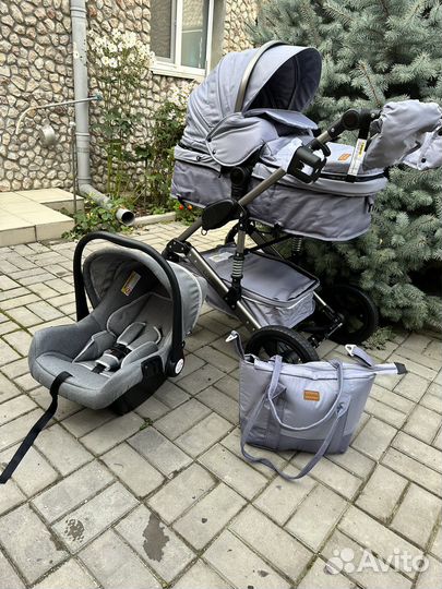 Коляска luxmom 555 3 в 1