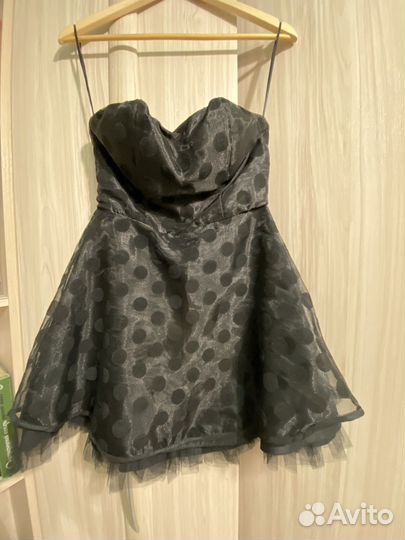 Маленькое черное платье 40 42 в горох выпуск