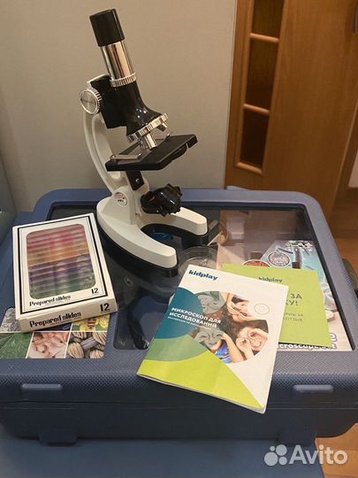 Микроскоп детский 1200х, набор микропрепаратов