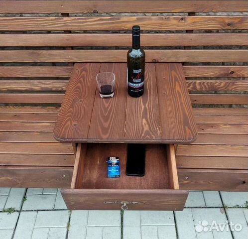 Лавка скамейка со столиком для веранды терассы