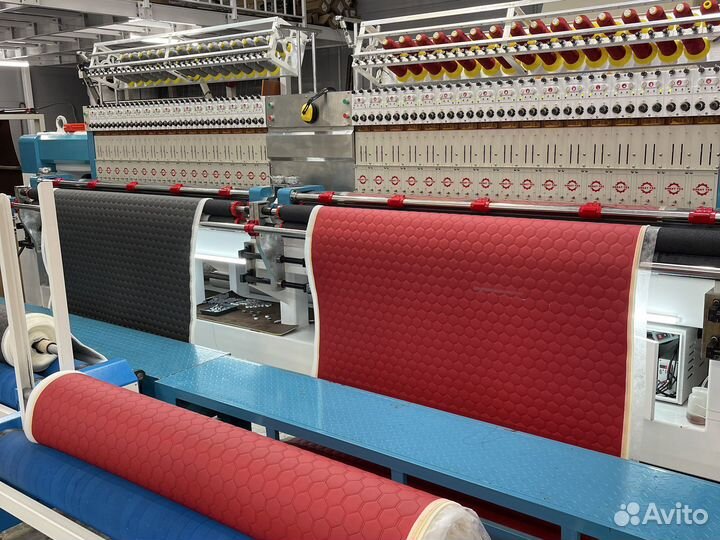 Экокожа стеганная для обтяжки автосалона и мебели