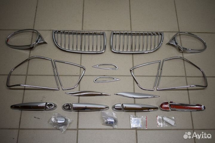 BMW E90 хромированные накладки