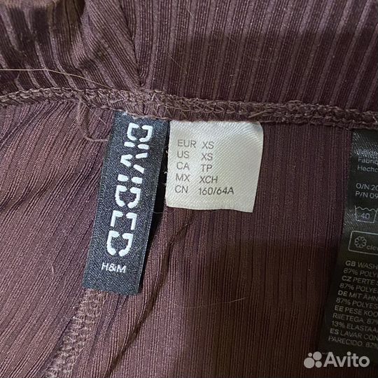 Брюки клеш H&M в рубчик