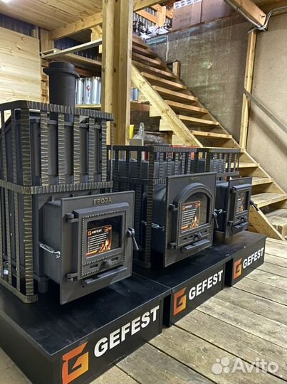 Чугунные печи для бани Гефест