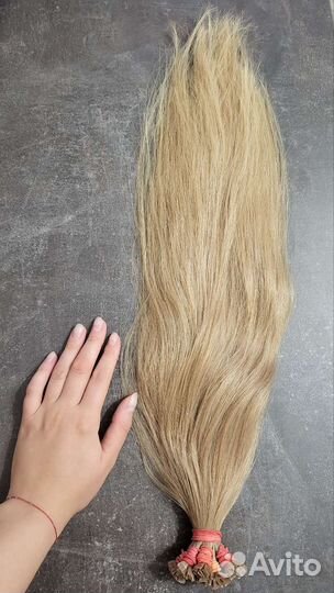 Волосы для наращивания натуральные 50-55см бу
