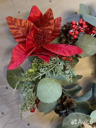 Новогодний венок на дверь