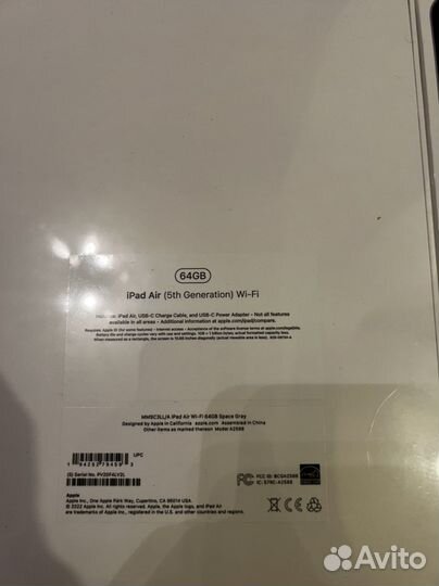 iPad air 5 2022 новый оригинал