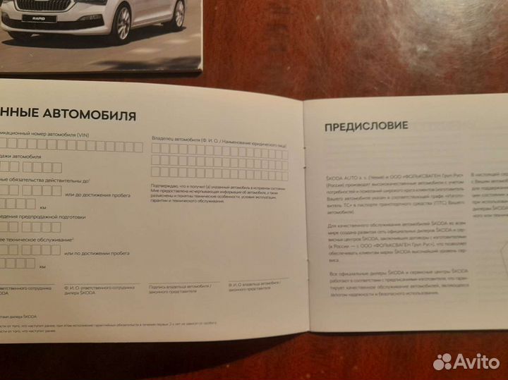 Skoda rapid сервесная книга