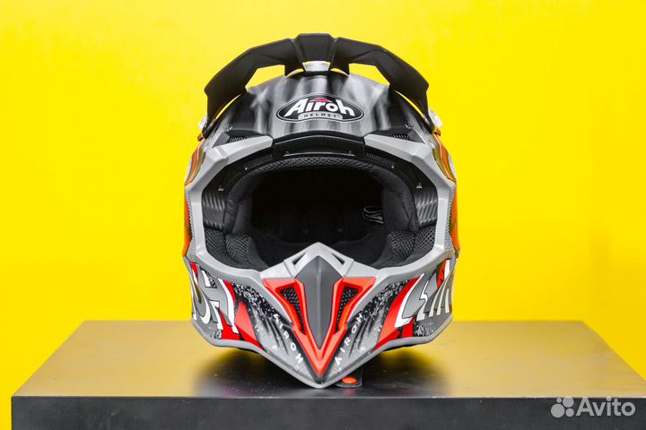 Кроссовый шлем Airoh Wraap Alien Red Matt