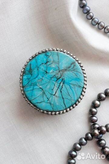 Шкатулка Бирюза в серебре