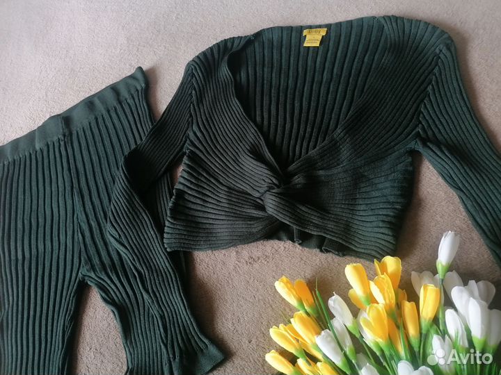 Спортивный костюм женский 48 Лапша в рубчик