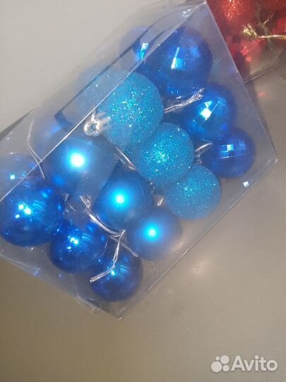 Новогодние шары набор из 24 штук