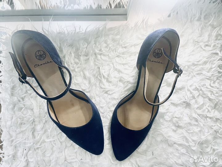 Туфли Эконика 40 (замша, синие)