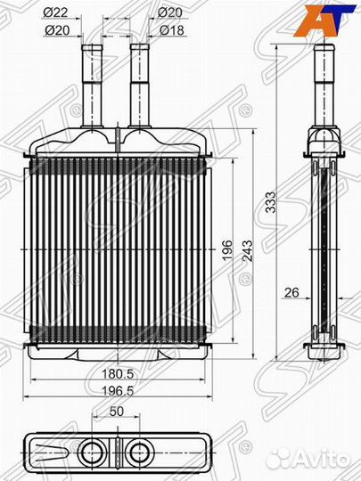 Радиатор отопителя Chevrolet Epica