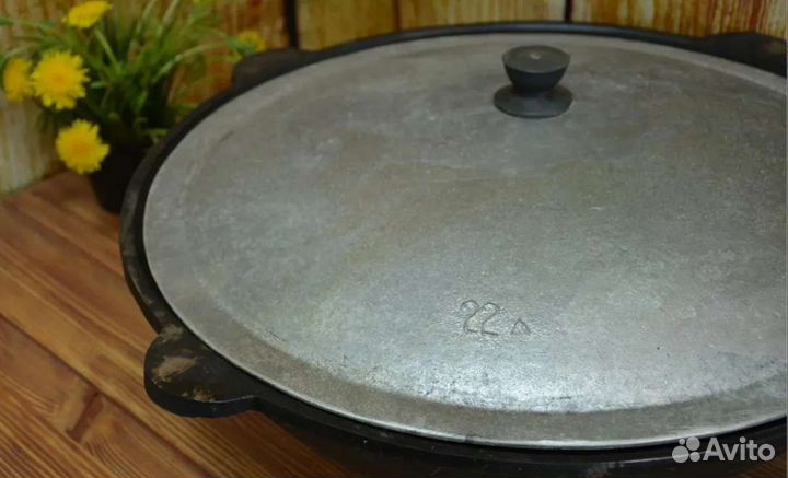 Казан чугунный 22л