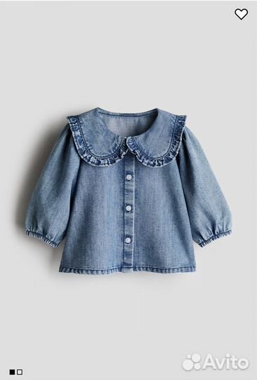 Блузка для девочки hm 68 74 80 новая