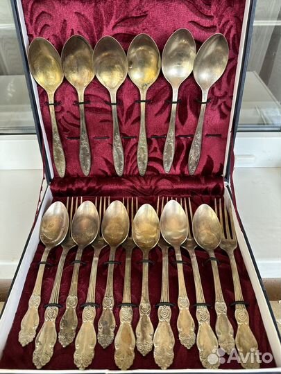 Набор ложек мельхиор