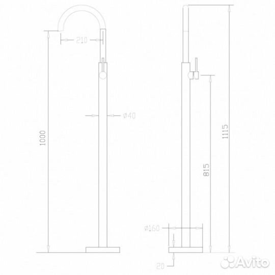 Смеситель для раковины Abber Wasser Kreis AF8141NG