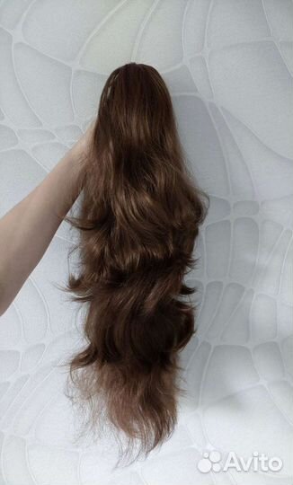 Хвост шиньон на заколке