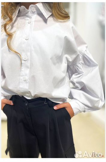 Рубашка оверсайз для девочек новая