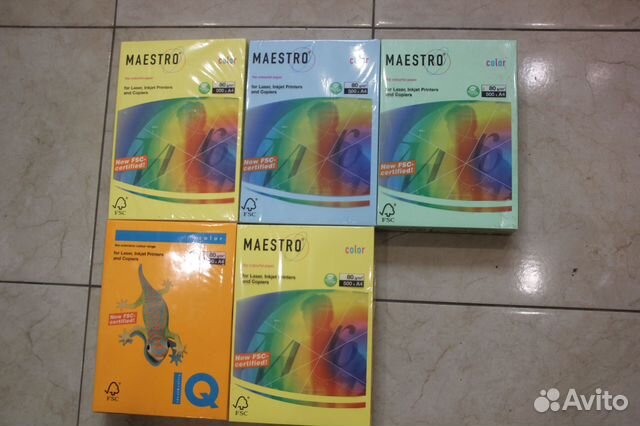 Цветная бумага для офиса IQ-color А4, 80 г/м, 500