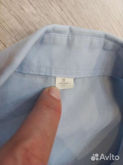 Школьная рубашка для девочки голубая