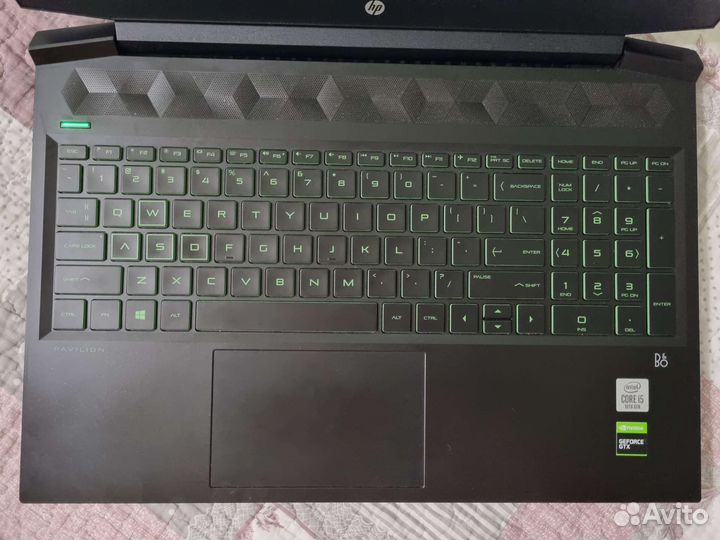 Ноутбук HP Gaming, GTX1660Ti, i5-10300H