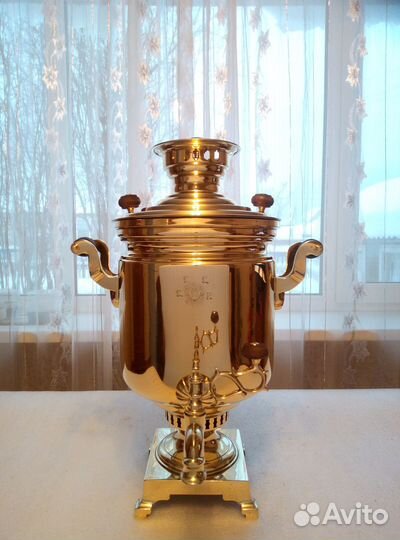 Самовар старинный дровяной жаровой