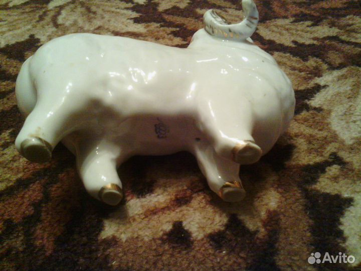 Статуэтка фарфоровая СССР. Баран. лфз