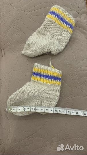 Шерстяные носки детские ручной работы