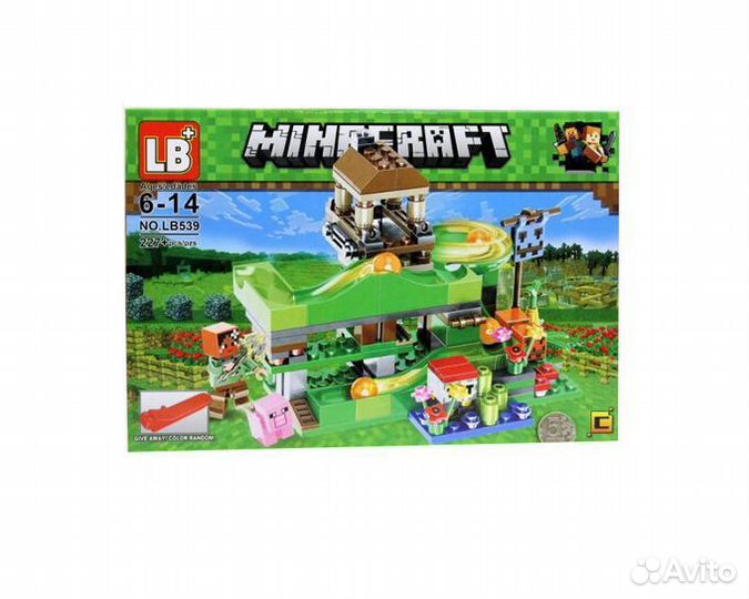 Конструктор Minecraft, 878 деталей, LED детали