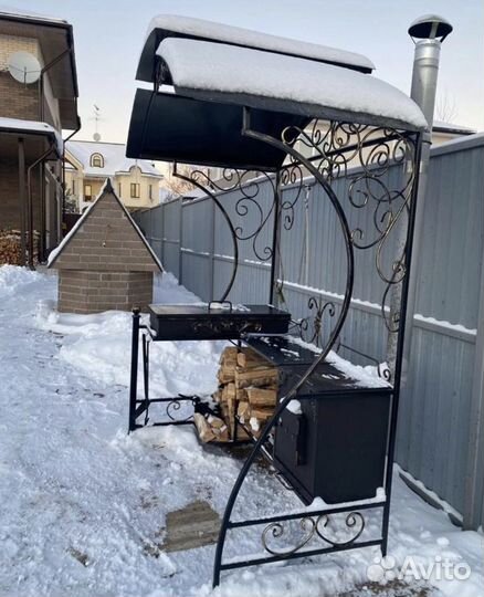 Мангал с крышей