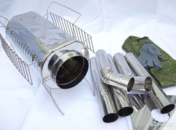 Печь туристическая Кабанчик на 15 л. с решетками