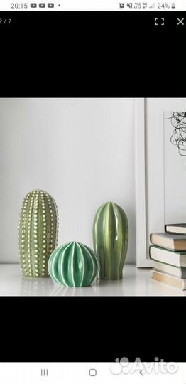 Керамические кактусы икеа