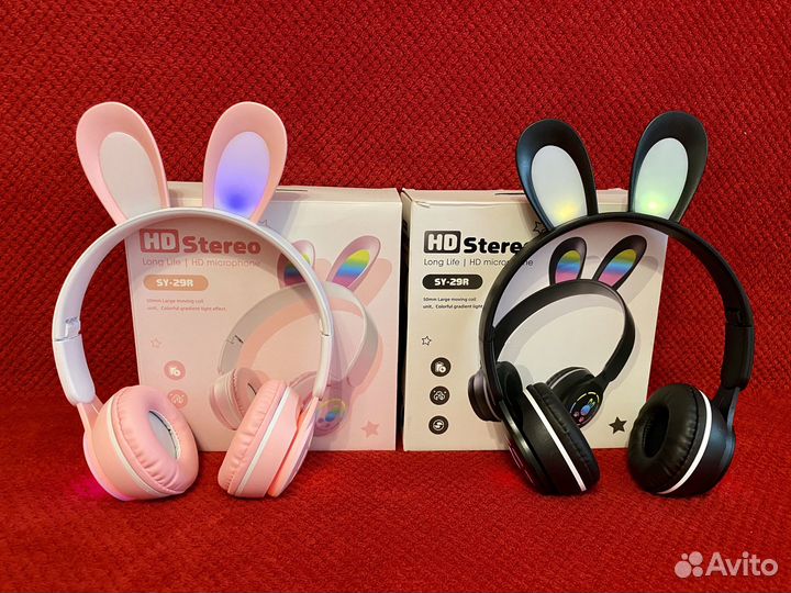 Беспроводные наушники детские светящиеся