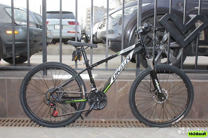 Горный подростковый велосипед Чёрный-зелёный