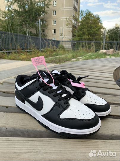 Кроссовки nike dunk low black white