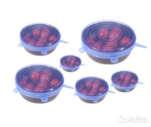 Универсальные силиконовые крышки 6 шт