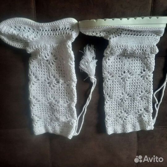 Вязаные сапожки