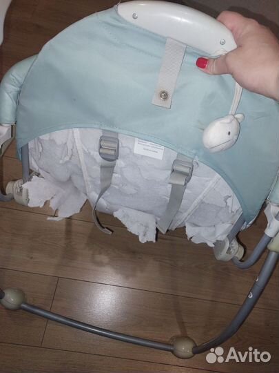 Детские электронные качели шезлонг