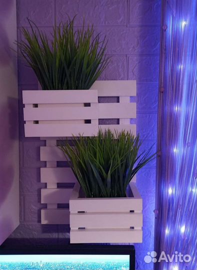 Деревянные кашпо