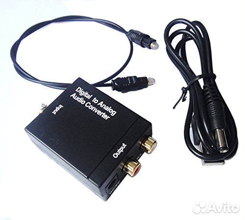 Переходник конвертер TosLink-RCA (s/pdif to rca) а