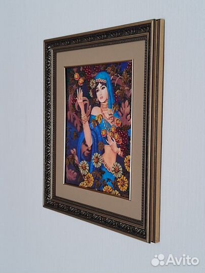 Картина вышитая бисером Осень из серии времена год