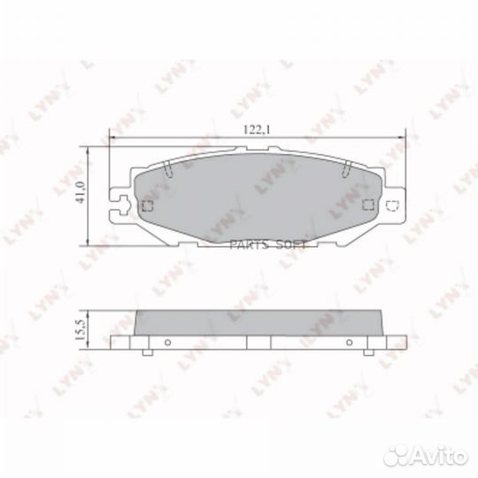 Lynxauto BD7570 Колодки тормозные дисковые зад