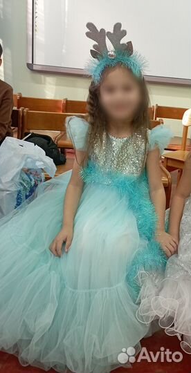 Нарядное пышное платье для девочки 122 128