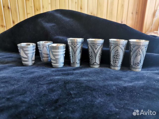 Стопки коньячные (серебро-мельхиор) СССР