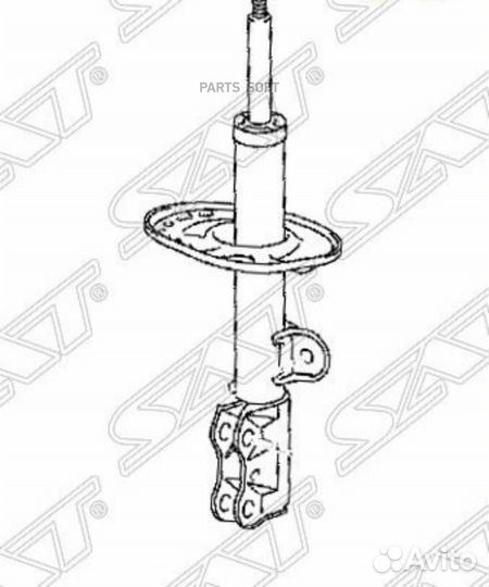 SAT ST-48510-80287 Стойка передняя toyota RAV4 05